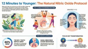 an infographic of how nitric oxide helps you stay younger